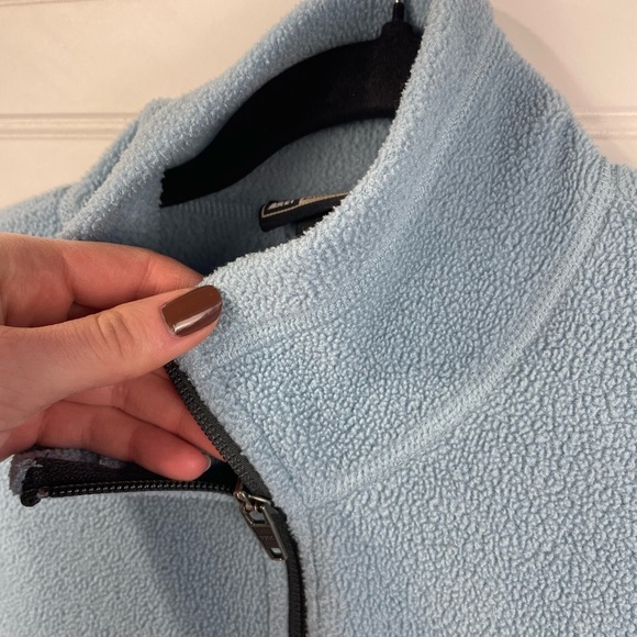REI Light Blue Full Zip Up Fleece Jacket Large Women’s GUC - Picture 6 of 9